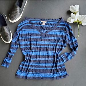 Banana Republic Blur and Black Striped Shirt